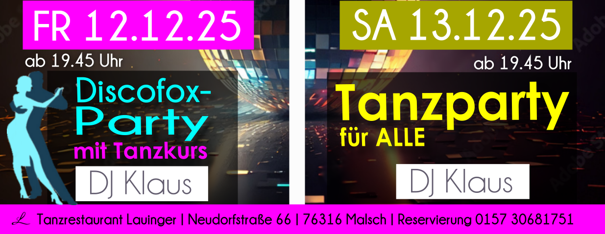 Tanzen und Feiern im Lauinger in Malsch Tanzen und Feiern im Lauinger in Malsch