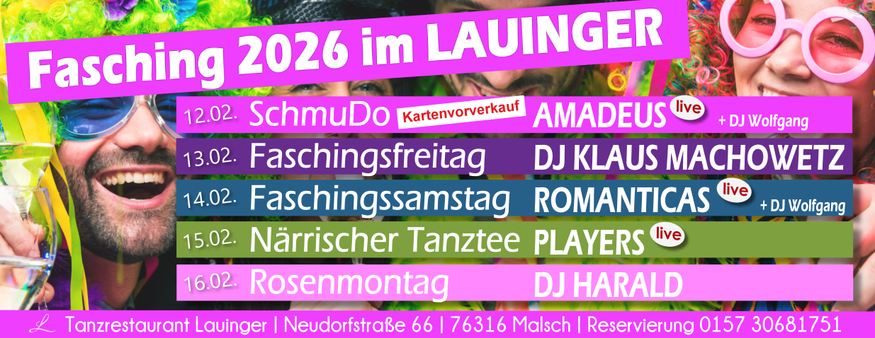 Fasching im Lauinger in Malsch Fasching im Lauinger in Malsch