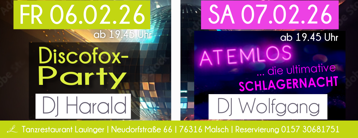 Tanzen und Feiern im Lauinger in Malsch Tanzen und Feiern im Lauinger in Malsch