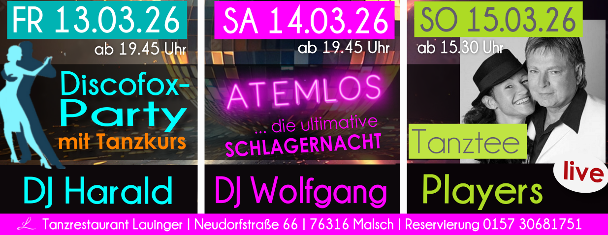 Tanzen und Feiern im Lauinger in Malsch Tanzen und Feiern im Lauinger in Malsch