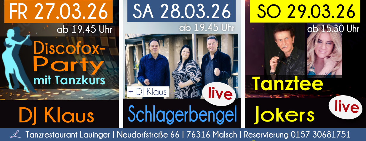 Tanzen und Feiern im Lauinger in Malsch Tanzen und Feiern im Lauinger in Malsch