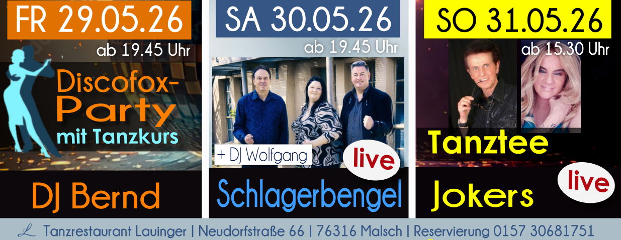 Tanzen und Feiern im Lauinger in Malsch Tanzen und Feiern im Lauinger in Malsch